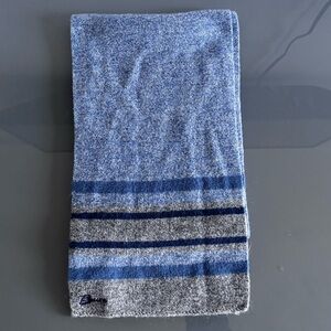 B.U.M Blue and Gray Striped Scarf